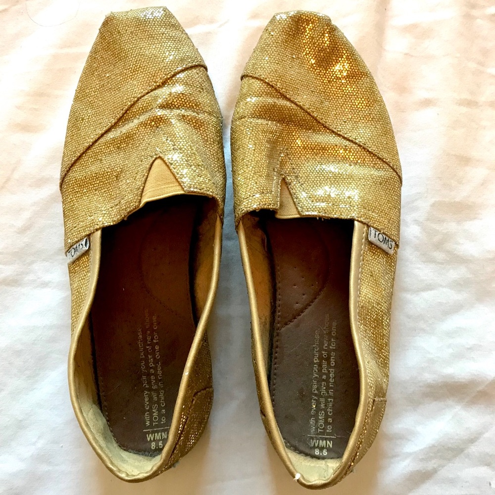 Toms - Gold Glitter